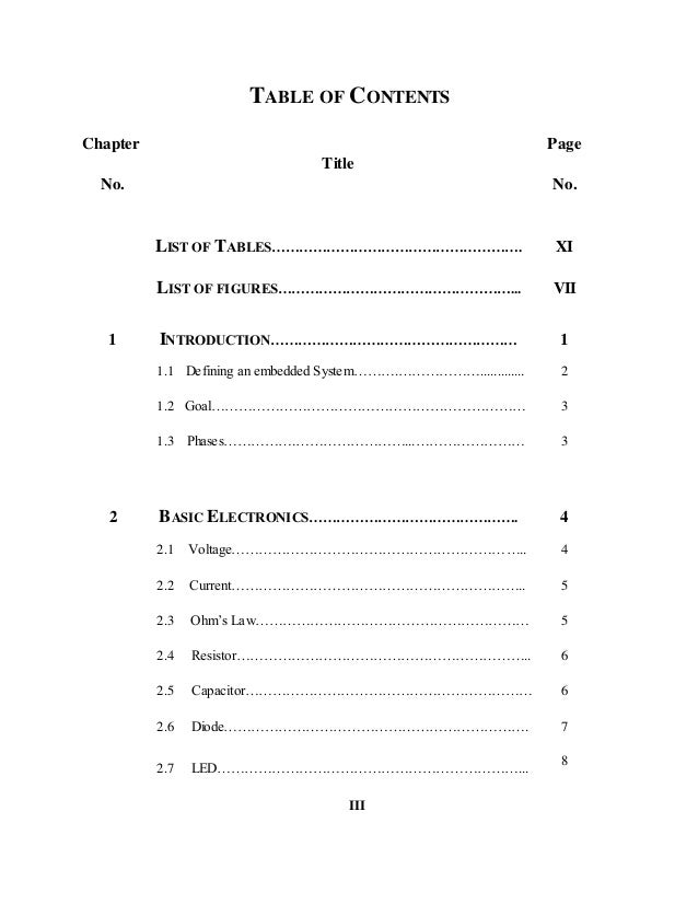 The table of content for my how to create table of contents in word 2007